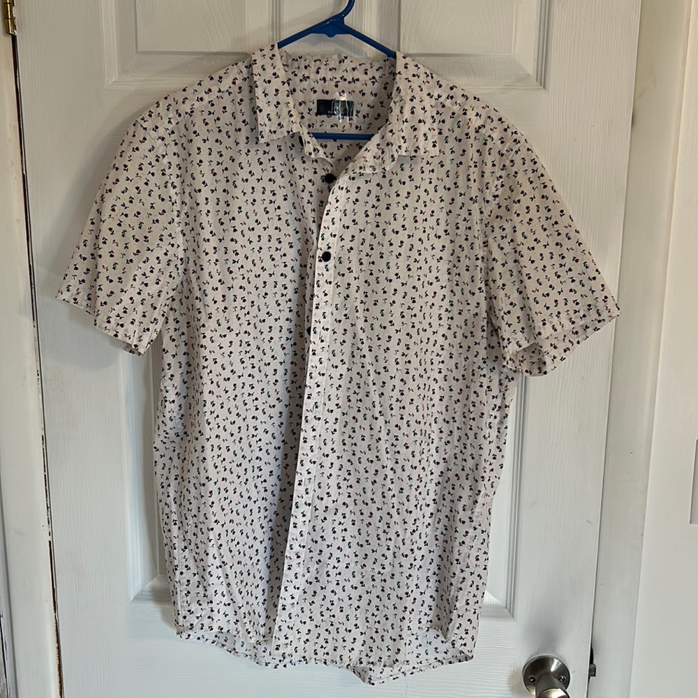 Floral button down men’s shirt